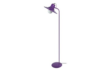 95130 lampadaire liseuse articulé métal violet l 29 p 29 h 150 cm ampoule e27