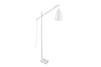 95264 lampadaire liseuse articulé bois blanc l 80 p 80 h 180 cm ampoule e27
