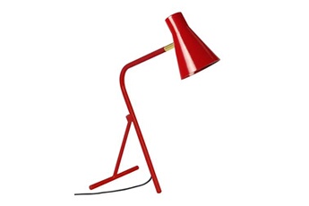 90269 lampe de bureau articulé métal rouge l 30 p 20 h 40 cm ampoule e14