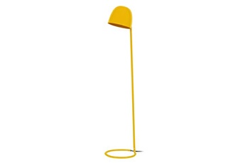 95340 lampadaire liseuse articulé métal jaune l 25 p 25 h 155 cm ampoule e27