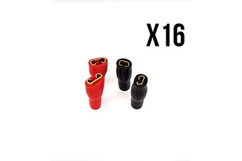 16 Fiches terminal - 2 x Rouge 4.8 mm - 2 x Noir 2.8 mm - C.ASS CT25