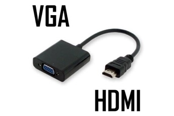 Adaptateur HDMI mâle vers VGA Femelle, Haute Définition, 20cm - Blanc -  Français