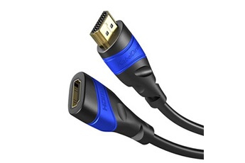 6m Câble de rallonge HDMI compatible avec (HDMI 2.0a/b, 2.0, 1.4a, 4K Ultra HD, 3D, Full HD, 1080p, HDR, ARC, Highspeed avec Ethernet, PS4, XBOX,