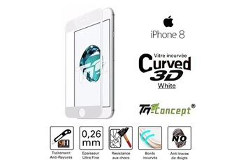 Vitre en verre trempé protection intégrale Apple iPhone 8 TM Concept®