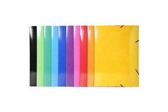Chemise plastique A4 à élastique ESSENTIEL Viquel Polypropylène Multicolore  - Chemise sous-chemise et rabat élastique - Achat & prix
