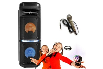 Enceinte connectée Hifi Ibiza Sound Pack - Enceinte USB Bluetooth Portable  500W LED USB SD TWS Ibiza MERCURE50 - Jeu Lumière Astro - Astro USB -  Musique Anniversaire Enfant