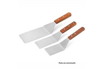 ustensile de cuisine pujadas spatule inox avec manche en bois l 29 cm - - - inox