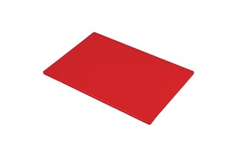 planche à découper (l)450 x (p)300 x (h)10 mm, en polyéthylène rouge