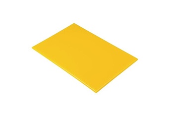 planche à découper 46 x 30,5 x 1,3 cm jaune anti bactérienne, haute densité hygiplas