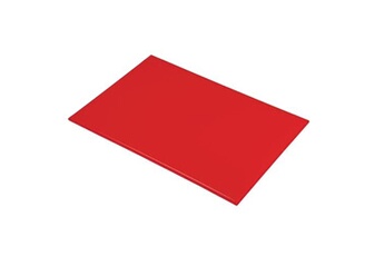 planche à découper 46 x 30,5 x 1,3 cm rouge anti bactérienne haute densité hygiplas