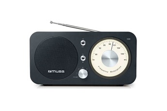 Muse M-150CR Radio-réveil PLL FM Double Alarme Secteur ou Pile , Noir