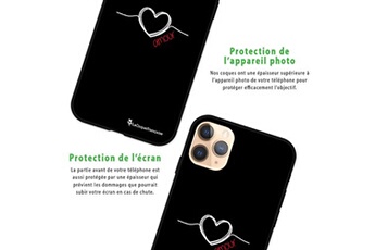 Coque silicone liquide pour iPhone 11 Pro Max Coeur Blanc Amour - La Coque Française