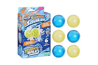 super soaker hydro balls, pack de 6 balles d'eau réutilisables