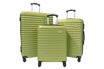 set de 3 valises david jones lot 3 valises rigides dont 1 valise cabine abs vert kaki