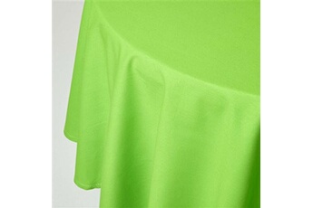 nappe de table homescapes nappe de table ronde en coton unie citron vert - 178 cm