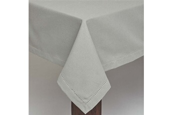 nappe de table homescapes nappe de table ronde en coton unie gris - 178 cm
