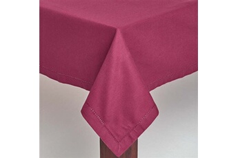 nappe de table homescapes nappe de table rectangulaire en coton unie prune - 137 x 228 cm
