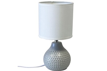 lampe en céramique grise 25 cm