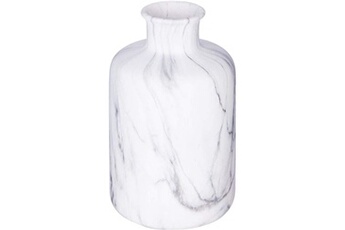 Vase contemporain imitation marbre - Blanc - H 17.5 cm - Collection Suite cinquante quatre