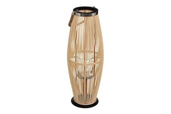 lanterne en bambou - d 27 x h 72 cm - beige