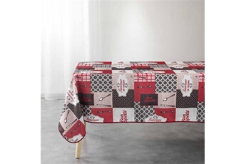 nappe rectangle brunch de style patchwork - rouge - 150 x 240 cm