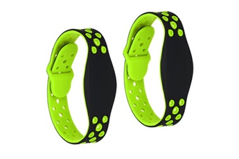 bracelets rfid en silicone imperméables - 2 pièces - 260mm vert