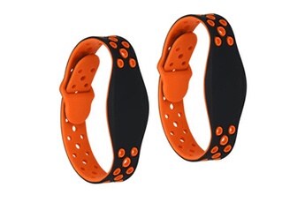 bracelets rfid en silicone imperméables - 2 pièces - 260mm orange