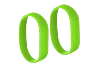bracelets rfid plats en silicone - 2 pièces - périmètre 200mm vert