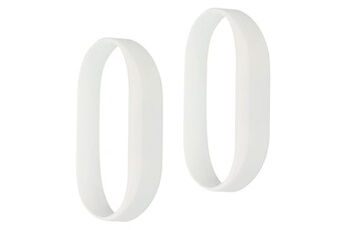 bracelets rfid plats en silicone - 2 pièces - périmètre 200mm blanc