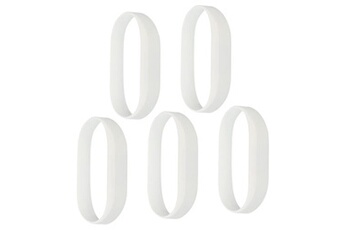 bracelets rfid plats en silicone - 5 pièces - périmètre 200mm blanc