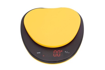 harfington balance de cuisine numérique lcd en forme de cour - 5kg/0.1g - 175x165mm jaune