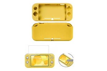Housse étui silicone de protection pour console Nintendo Switch Lite - Jaune + Protection écran en verre trempé