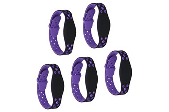 bracelets rfid en silicone imperméables - 5 pièces - 260mm violet