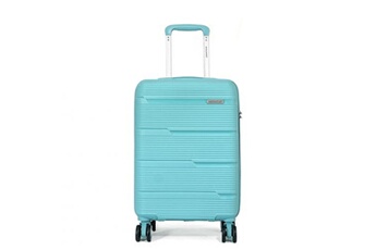 valise cabine passe-partout rigide pete tsa 54.8cm bleu clair