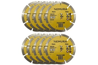 Disque de meuleuse à rectifier Nemura Disque diamant 125mm pour béton  pierre et brique (125 X 2.0 X 22.2MM)