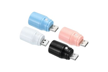 patikil-mini lampe de poche usb de poche, torche portable rechargeable pour camping en plein air, paquet de 4, bleu/rose/noir/blanc