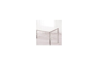 nappe - cristal transparent rectangle - 140 x 240 cm - garden blanc