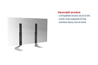 Support Double TV au Plafond - Support Double Écran à Suspendre Dos à Dos  avec Mât Télescopique Réglable - Inclinable/Pivotant/Rotatif - Support VESA