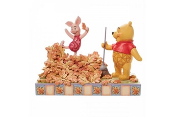 figurine piglet & pooh automne winnie the pooh disney traditions