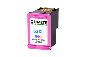 COMETE - 62XL - 1 Cartouche d'encre Compatible pour HP 62/62XL - Marque française