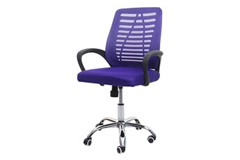 fauteuil de bureau mendler chaise de bureau hwc-l44 dossier ergonomique revêtement filet tissu/textile lilas