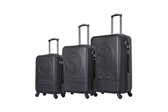 ensemble de 3 valises à roulettes black cc-t243 black