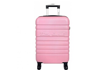 valise cabine passe-partout rigide abs 54.8 cm rose pale