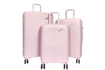 set de 3 valises rose pâle - ba8001a3