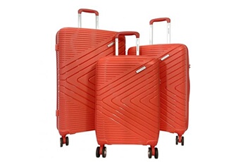 set de 3 valises rouge corail - ba8001a3