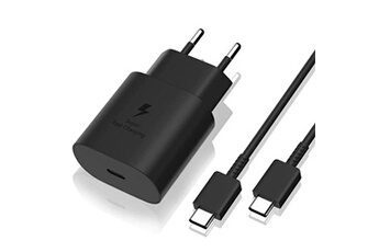 Chargeur téléphone portable Samsung CS rapide 25W, Port USB-C Noir (sans  cable) - DARTY Réunion
