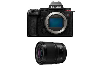 Appareil photo hybride Panasonic Lumix S5 Mark II + S 20-60mm f/3.5-5.6 + S  50mm f/1.8 sur