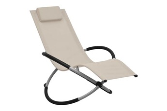 transat chaise longue bain de soleil lit de jardin terrasse meuble d'extérieur pour enfants acier crème 02_0012912