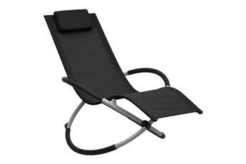 transat chaise longue bain de soleil lit de jardin terrasse meuble d'extérieur pour enfants acier noir 02_0012913