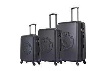 ensemble de 3 valises à roulettes noir cc-t366 black